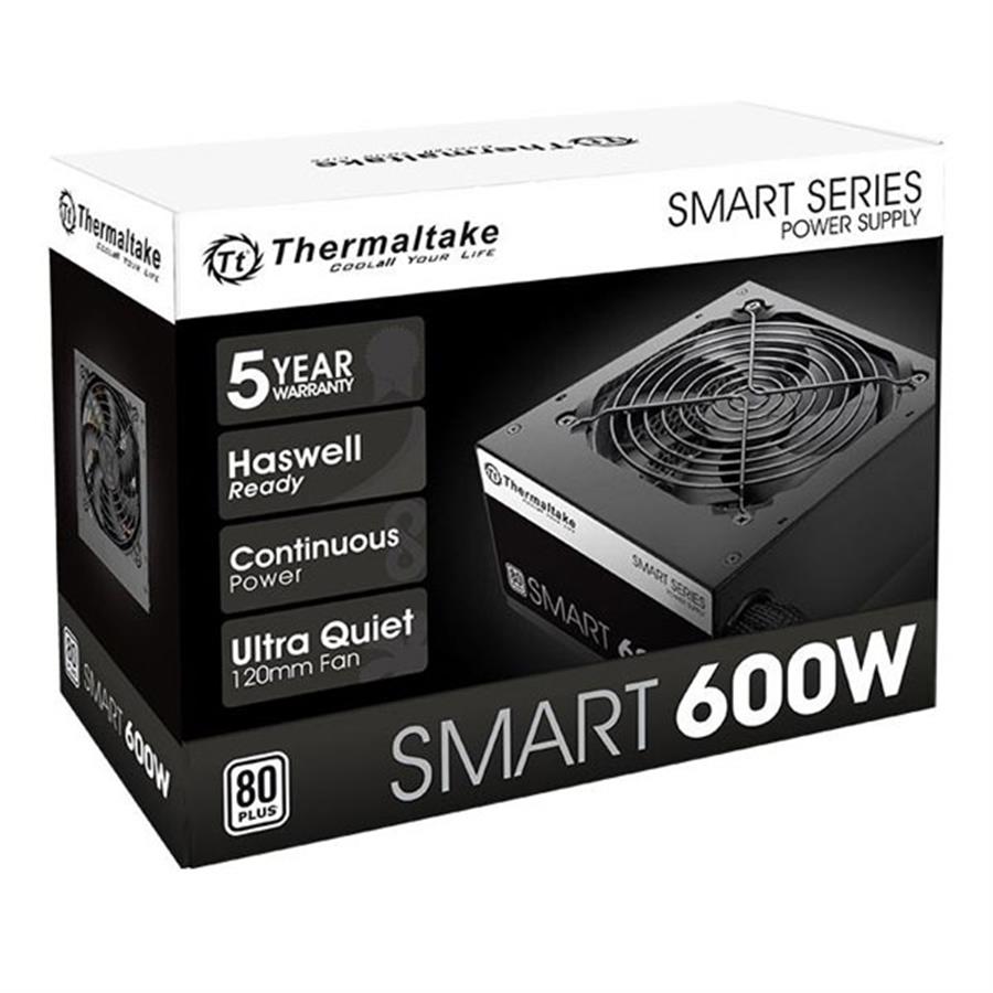 Fuente Thermaltake 600w Smart White 80 plus