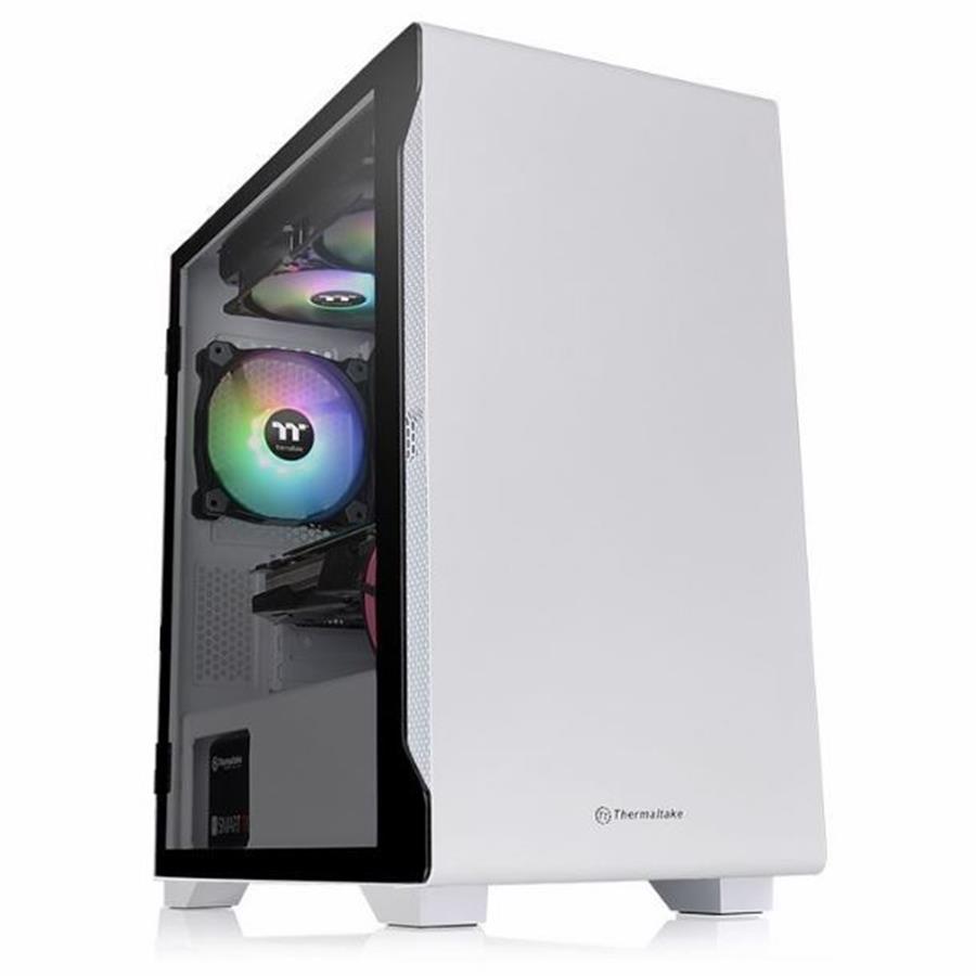 Gabinete Thermaltake S100 Mid-Tower TG Fan x1 Blanco