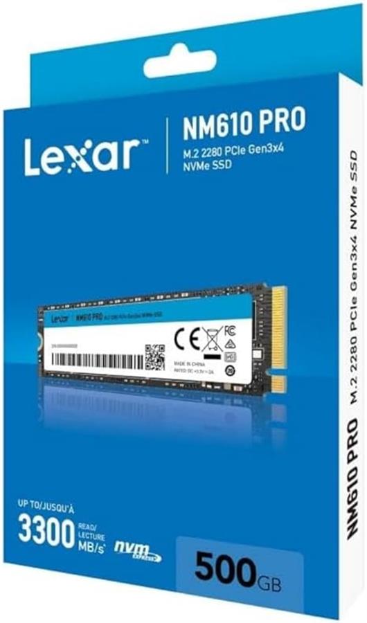 Disco Solido SSD 500GB LEXAR NM610 PRO M2 NVMe