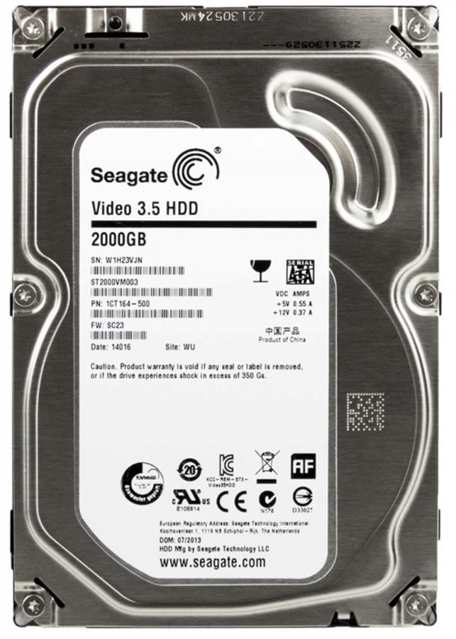 Disco Duro PC 2TB Sata3 Seagate Pipeline CCTV ST2000VM003
