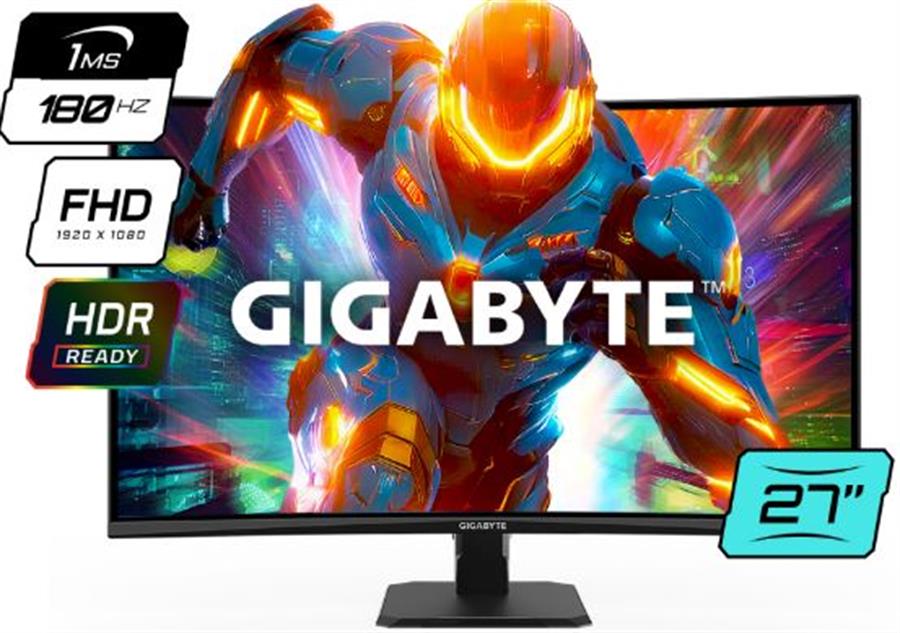Monitor Gamer CURVO 27" Gigabyte GS27FC-SA 180HZ