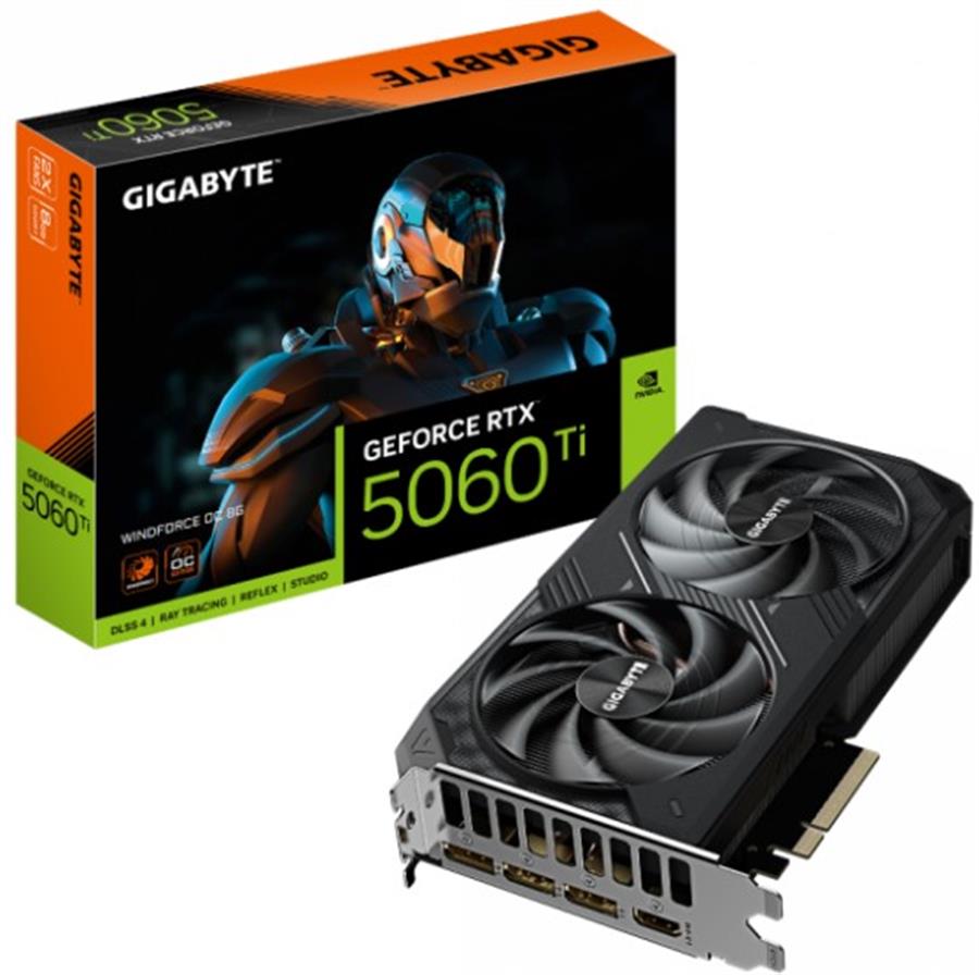 Placa de Video GeForce RTX 5060TI 8GB Gigabyte WindForce
